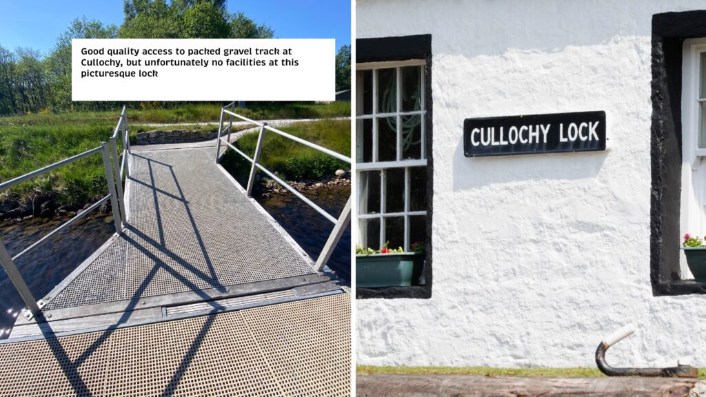 Shows the very good access ramp at Cullochy
